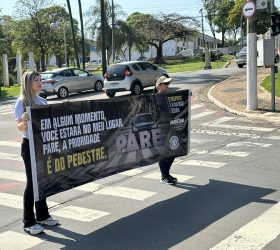 Prefeitura de Americana promove ação da campanha Trânsito Seguro na Avenida Brasil