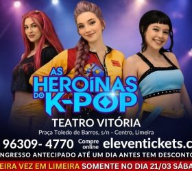 Teatro Vitória recebe espetáculo infantil “As Heroínas do K-POP” neste sábado (21)